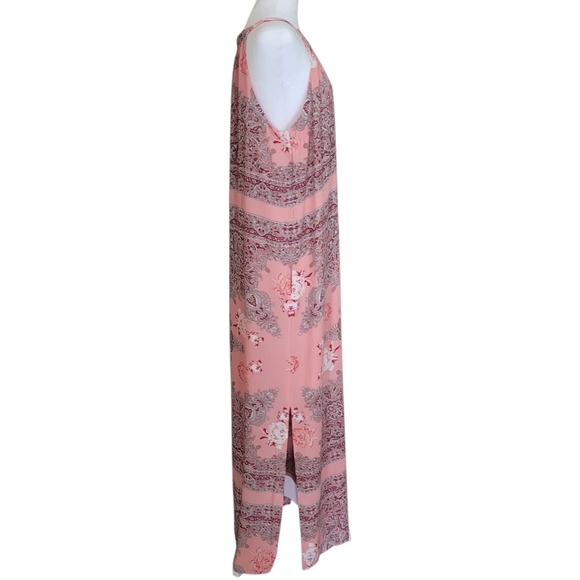 New York & Co. Pink Floral & Paisley Halter Maxi Dress, XL, Boho Summer Feminine - Picture 7 of 13